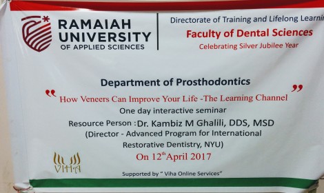 Sponsoring Faculty of Dental Sciences Silver Jubilee Year - RAMAIAH UNIVERSITY